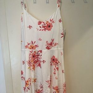 GAP White dress with orange red flowers